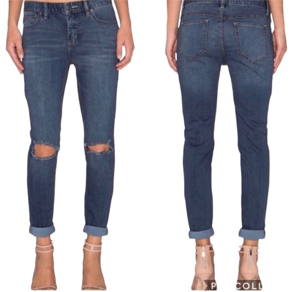 Free People NWT Busted Knee Low Rise Skinny Jean Josie Medium Wash Size 26 - Picture 2 of 11
